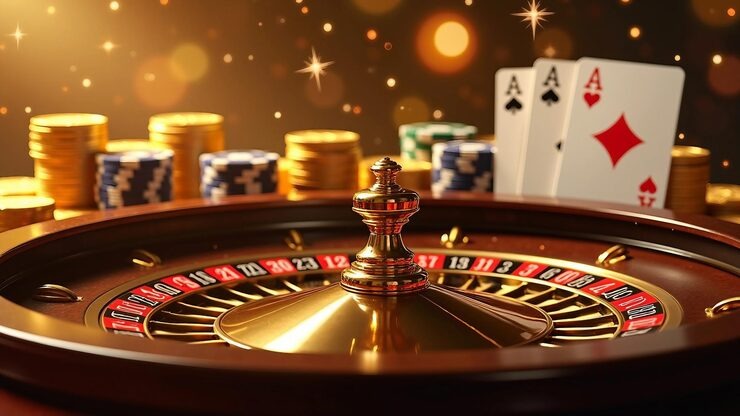 Roulette wheel and betting layout